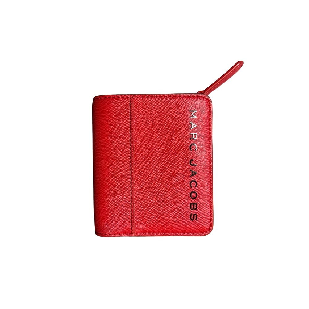Marc Jacobs Canvas Printed Compact Red Wallet